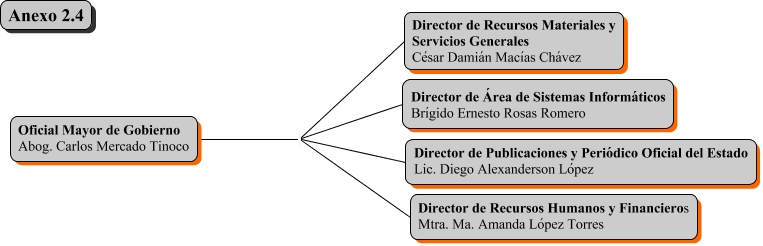 Anexo 2.4. Estructura del Oficial Mayor de Gobierno